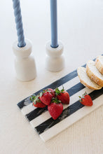 Load image into Gallery viewer, Marble Cheese Board, Black &amp; White Striped
