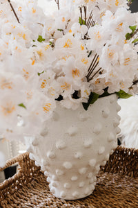 Faux White Peach Blossom Branch