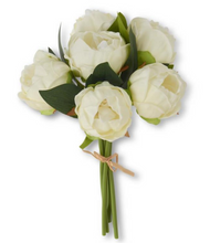 Load image into Gallery viewer, 12 INCH WHITE REAL TOUCH PEONY BUNDLE (6 STEM)
