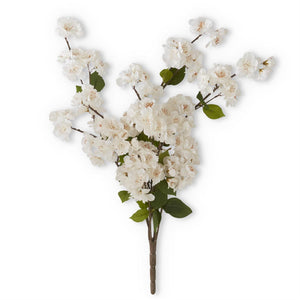 Faux White Peach Blossom Branch