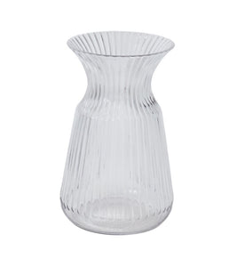 Ribbed Glass Vase