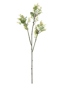 37" Lemon Leaf Branch White/Green