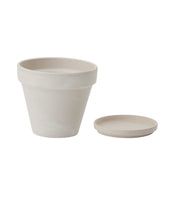 Load image into Gallery viewer, White Clay Pot with Saucer
