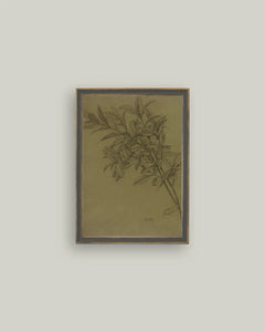 Leaves on Green Print