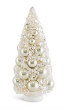 Load image into Gallery viewer, Cream Bottle Brush Trees w/ Champagne Ornaments
