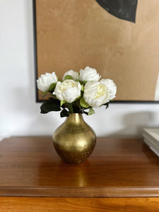 12 INCH WHITE REAL TOUCH PEONY BUNDLE (6 STEM)