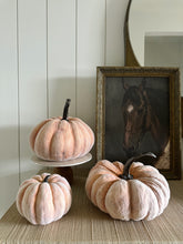 Load image into Gallery viewer, Flocked Resin Pumpkins (3 sizes)
