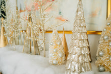 Load image into Gallery viewer, Cream Bottle Brush Trees w/ Champagne Ornaments
