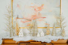 Load image into Gallery viewer, Cream Bottle Brush Trees w/ Champagne Ornaments
