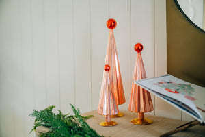 Pleated Tree - Pink & Red  (3 sizes)