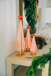 Pleated Tree - Pink & Red  (3 sizes)