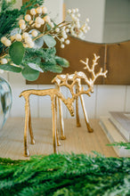 Load image into Gallery viewer, Gold Reindeer Decorative Accent
