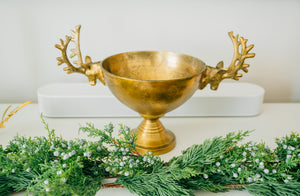 Antique Gold Buck Bowl