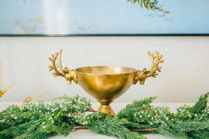 Antique Gold Buck Bowl