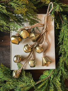 Classic Jingle Bell Cluster with Jute Rope