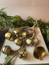 Load image into Gallery viewer, Classic Jingle Bell Cluster with Jute Rope
