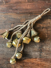 Load image into Gallery viewer, Classic Jingle Bell Cluster with Jute Rope
