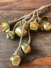 Load image into Gallery viewer, Classic Jingle Bell Cluster with Jute Rope
