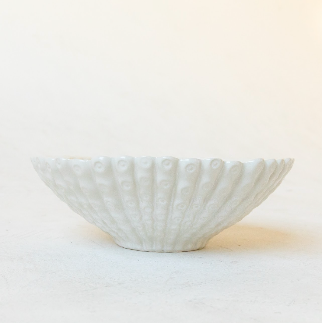 Ivory Stoneware Fluted Bowl