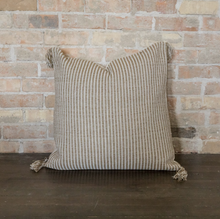 Load image into Gallery viewer, Striped Pillow with Tassels
