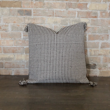 Load image into Gallery viewer, Striped Pillow with Tassels
