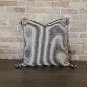 Striped Pillow with Tassels