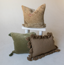 Load image into Gallery viewer, Sage Quilted Velvet Pillow
