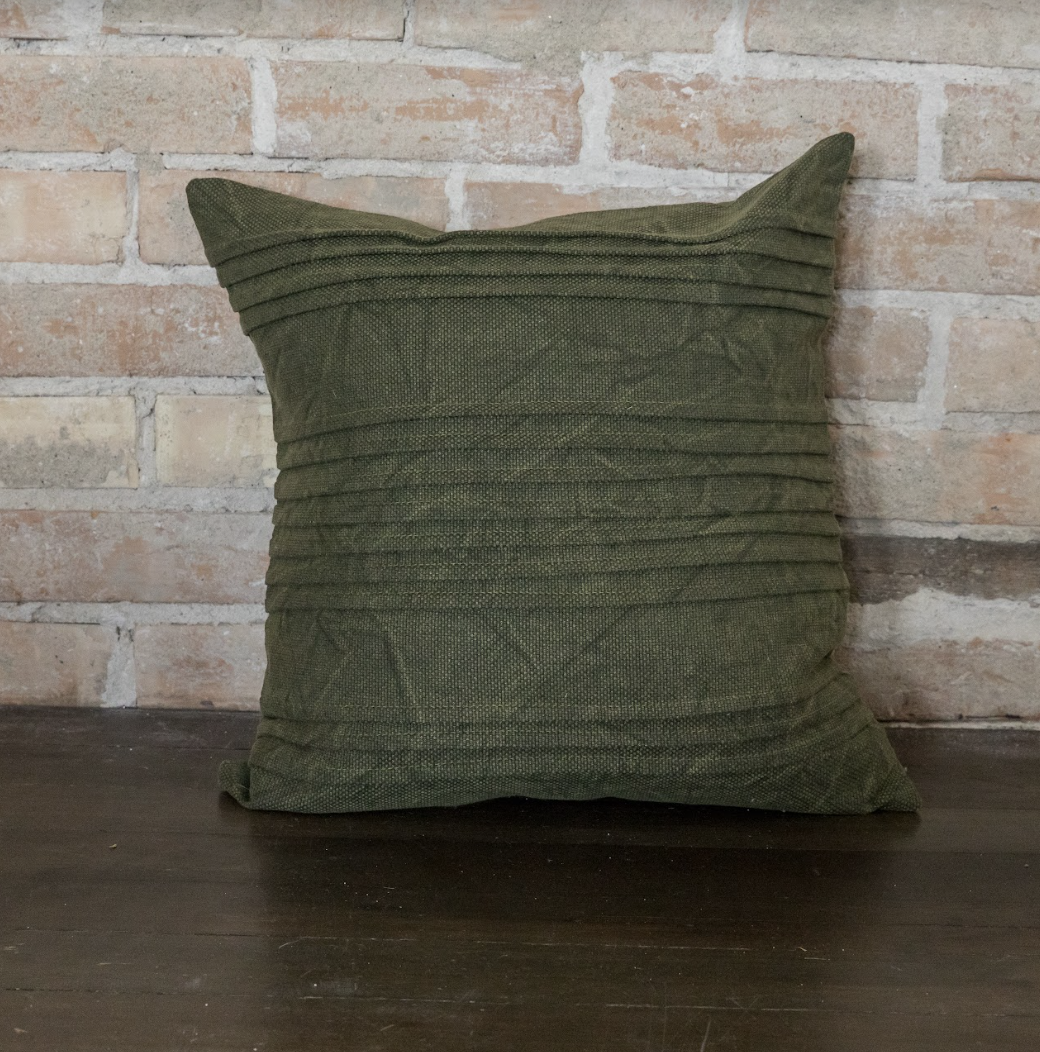 Woven Cotton Pleated Pillow