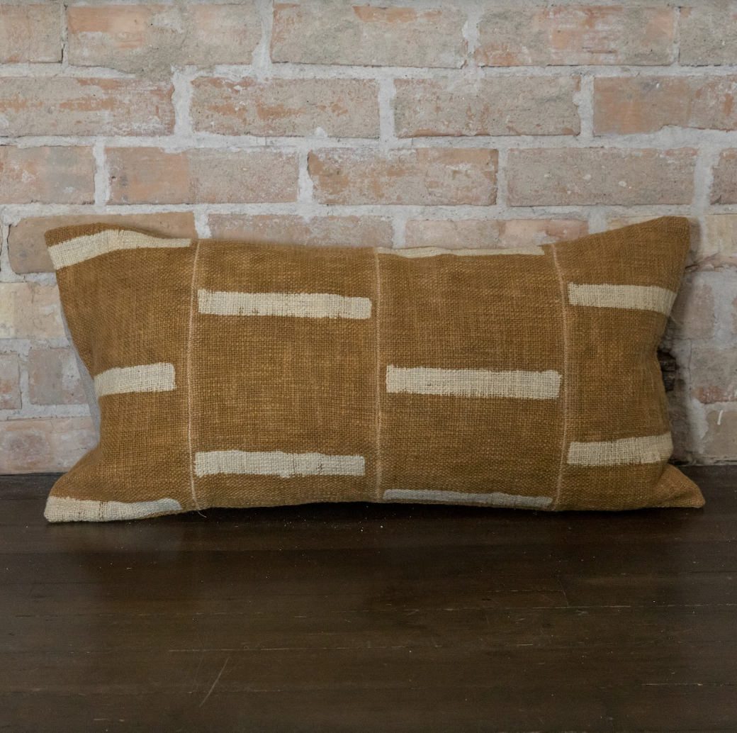 Mudcloth Pieced Lumbar Pillow